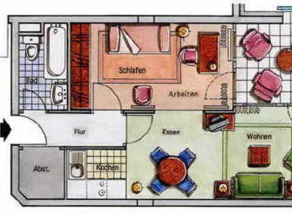 2 Raum Wohnung Morgensonne Mit Balkon Sellin  外观 照片